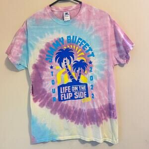 Jimmy Buffet Life On The Flip Side Tour Shirt 2022 Medium Tie Dye Parrotheads